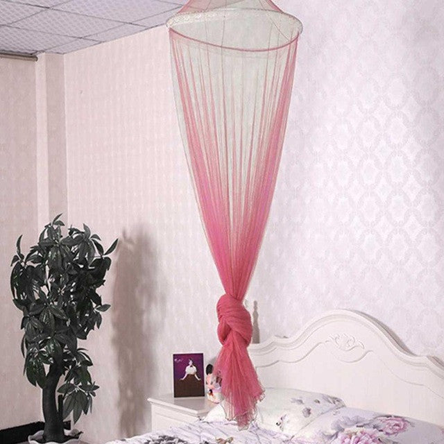 Universal Elegant Round Lace Insect Bed Canopy Netting Curtain Dome Polyester Bedding Mosquito Net Home Furniture