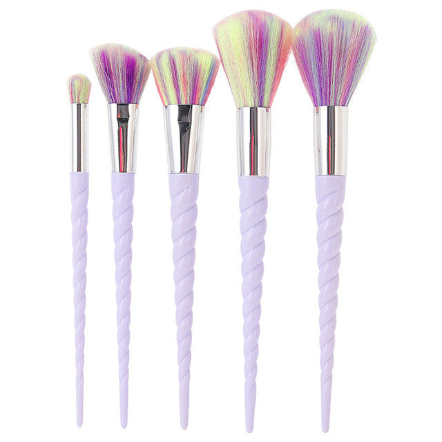Rainbow Hair Diamond Cosmetic Makeup Brushes Set Foundation Eye shadow Blusher Powder Unicorn Blending Make up Brush