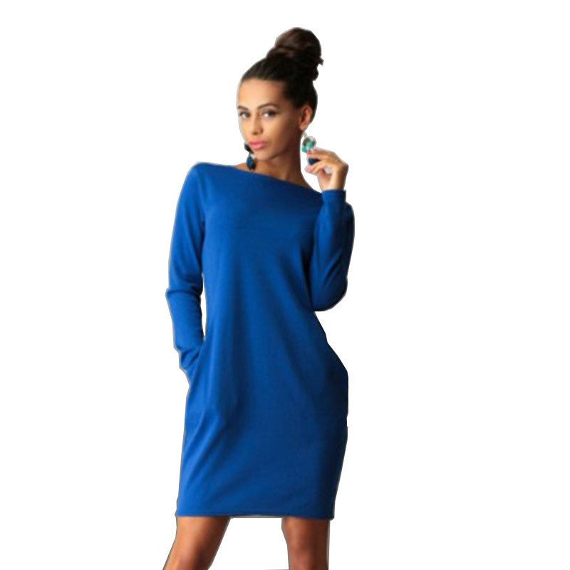 Autumn Winter Women Dress O neck Long Sleeve Office Dress Fashion Slim