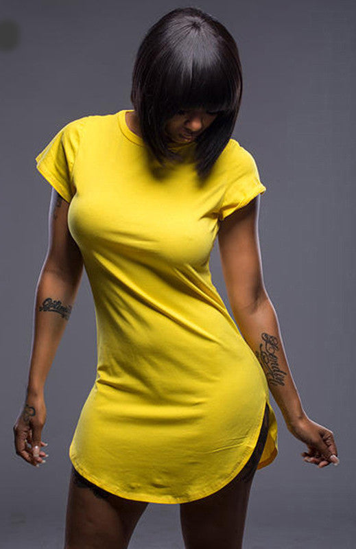 Short Sleeve Casual Tee T Shirt Mini Party Dress - - 1