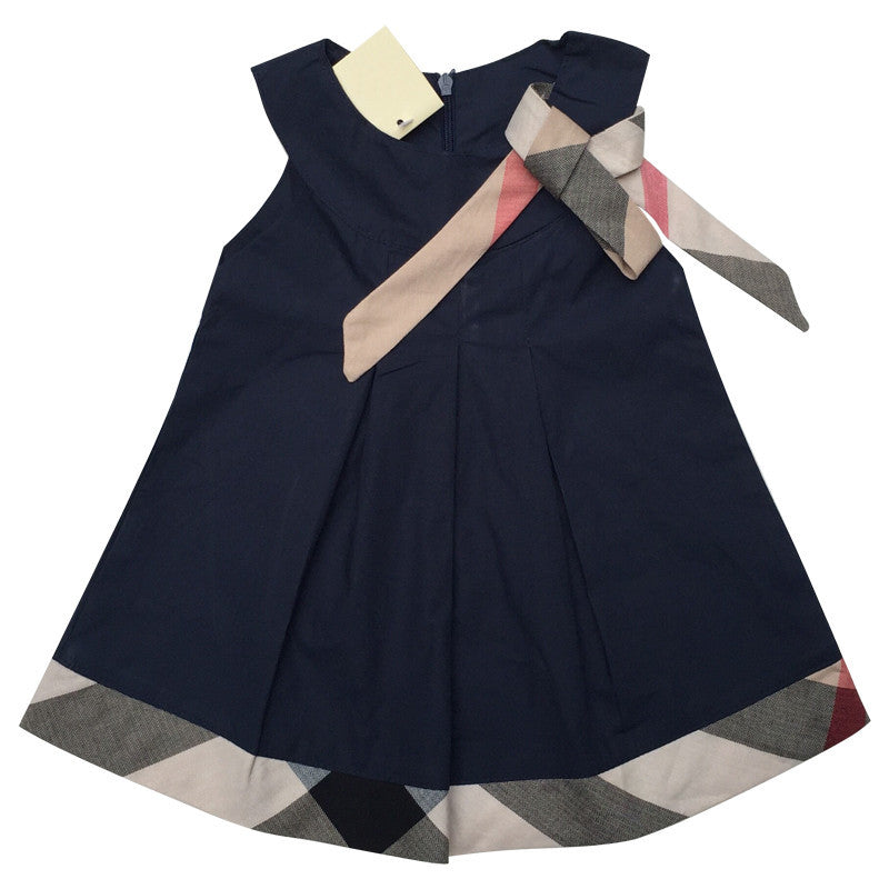 baby dress casual kids clothes fashion bow baby clothing summer style dresses cotton child outfits plaid costumes - CelebritystyleFashion.com.au online clothing shop australia
