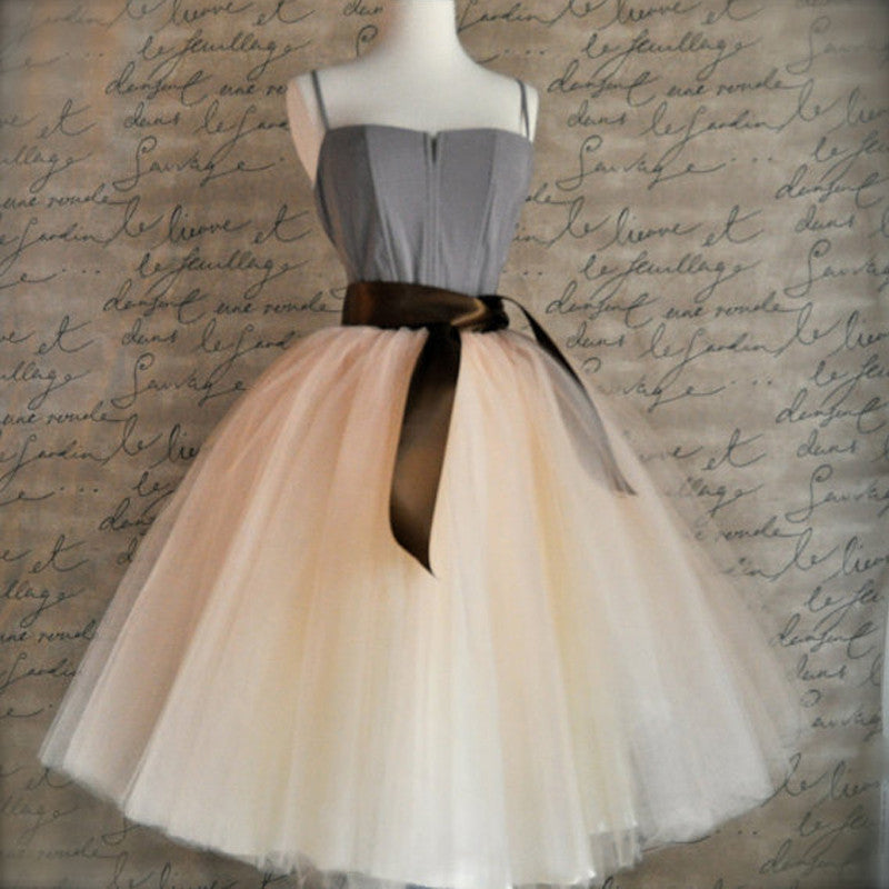 Best Quality 7 Layers Midi Tulle Skirt American Apparel Tutu Skirts Womens Petticoat Elastic Belt Autumn faldas saia jupe - CelebritystyleFashion.com.au online clothing shop australia