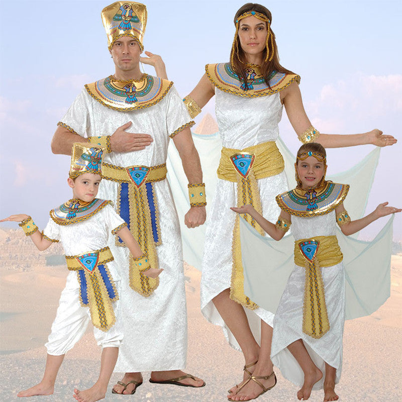 Egypt Queen Costumes Princess Royal Golden Women Men Costume Masquerade theme Party adult halloween cosplay kids child clothing - CelebritystyleFashion.com.au online clothing shop australia