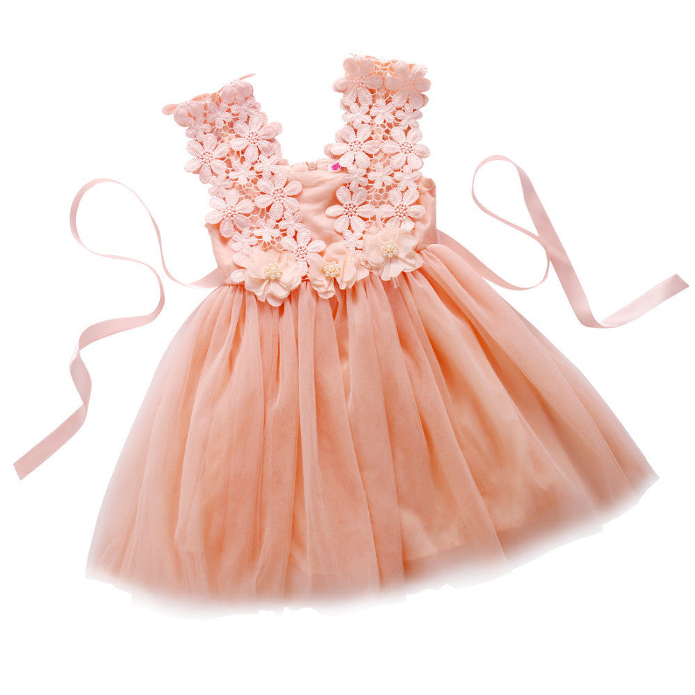 Summer Baby Girl Dress Lace Flower Baby Girl Clothes Princess Tutu Chi