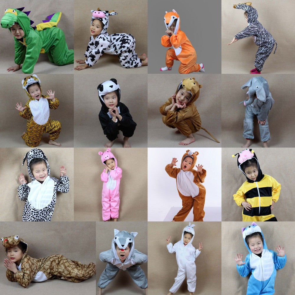 Cartoon Children Kids Animal Costume Cosplay Clothing Dinosaur Tiger Elephant Halloween Animals Costumes Jumpsuit for Boy Girl - CelebritystyleFashion.com.au online clothing shop australia