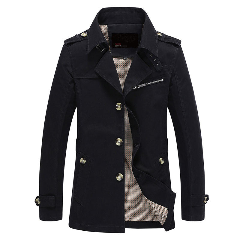 Men Jacket Coat Long Section Fashion Trench Coat Jaqueta Masculina Veste Homme Brand Casual Fit Overcoat Jacket Outerwear 5XL - CelebritystyleFashion.com.au online clothing shop australia