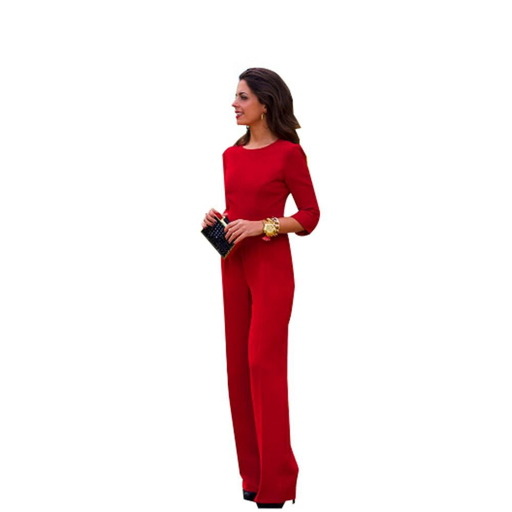 Long Jumpsuits Red Maxi bodysuit Overalls Backless Women Jumpsuits ladies Monos For Women Monos Largos De Mujer - CelebritystyleFashion.com.au online clothing shop australia