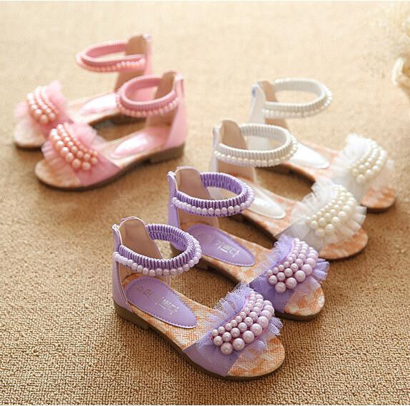 new children sandals girls sandals summer fashion kids sandlas cute pearl design princess shoes girls shoes - CelebritystyleFashion.com.au online clothing shop australia