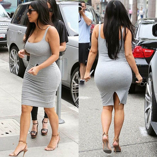 Kim Kardashian Summer Style Bandage Maxi Dress -  - 4