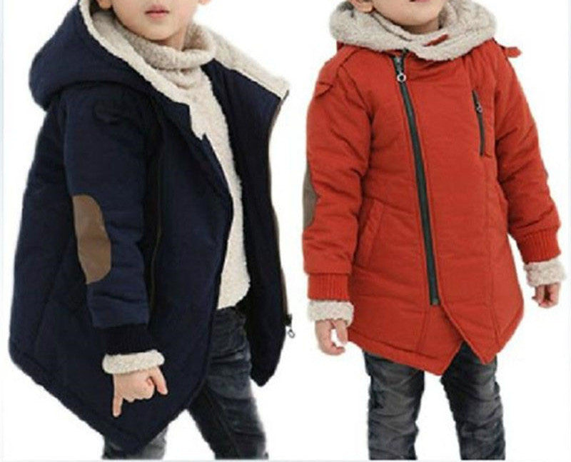 New Brand Autumn Winter Kid's Fashion & Casual Jackets Boy's Cashmere Long Sleeve Hooded Coats Kids Warm Clothing - CelebritystyleFashion.com.au online clothing shop australia