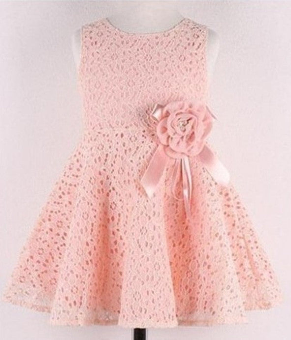 Girl Dress Bow Princess Dress Children Lace Dress Kid Noble Fairy dress - CelebritystyleFashion.com.au online clothing shop australia