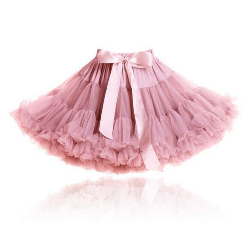 Girls Fluffy 2-18 Years Chiffon Pettiskirt Solid Colors tutu skirts girl Dance Skirt Christmas Tulle Petticoat - CelebritystyleFashion.com.au online clothing shop australia