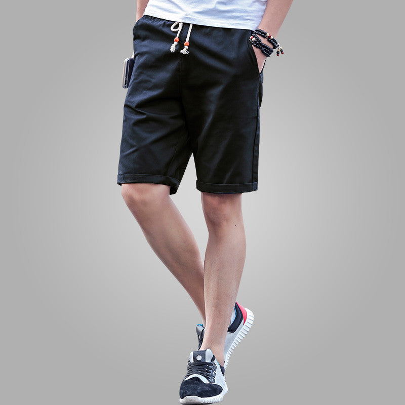 Shorts Men Summer Fashion Mens Shorts Casual Black Cotton Slim Bermuda Masculina Beach Shorts Joggers Trousers Solid Color - CelebritystyleFashion.com.au online clothing shop australia