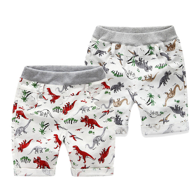 Loose Boys Shorts Summer Children Beach Wear Dinosaur Pattern Boys Bottom Pants 2~7 Ages Kids Boys Character Sports Shorts CI031 - CelebritystyleFashion.com.au online clothing shop australia