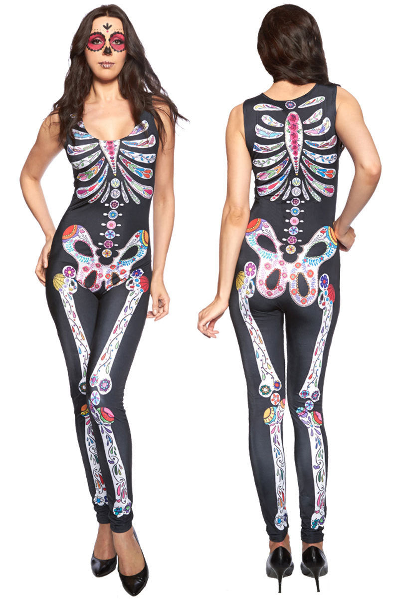 Halloween Skeleton Body suit costume ideas brand women rompers womens Halloween Skeleton Body suit costume ideas brand women rompers womens