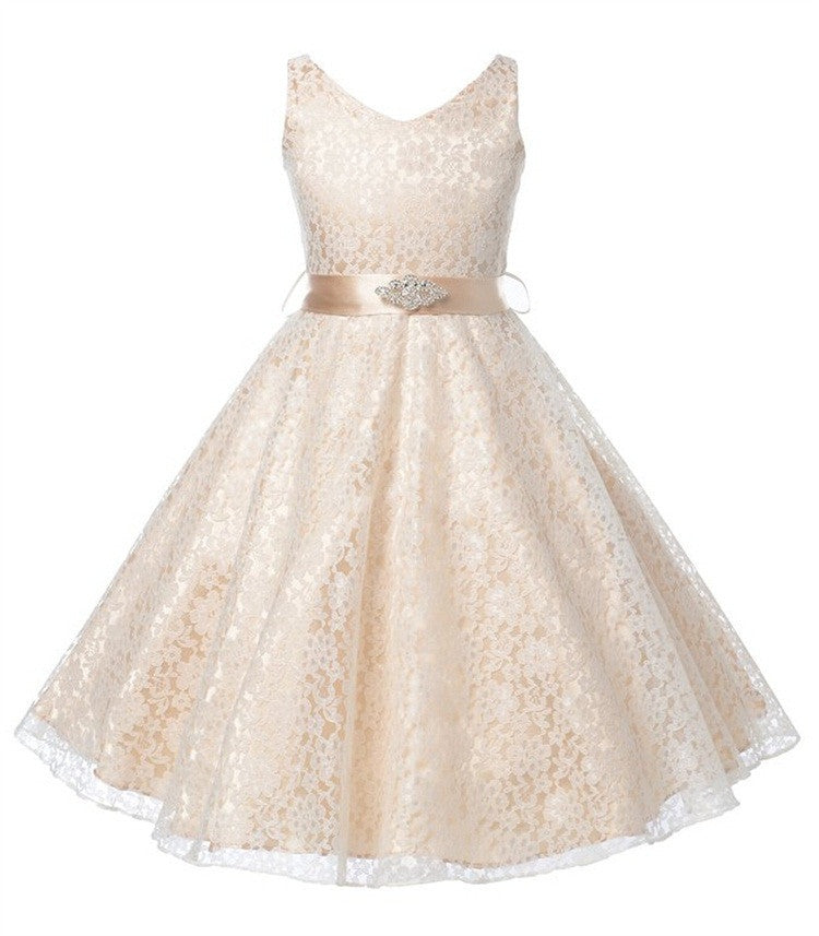 childrens party dresses australia 3-15Y Girls Dresses Children Ball Gown Princess Wedding Party Dress Gi