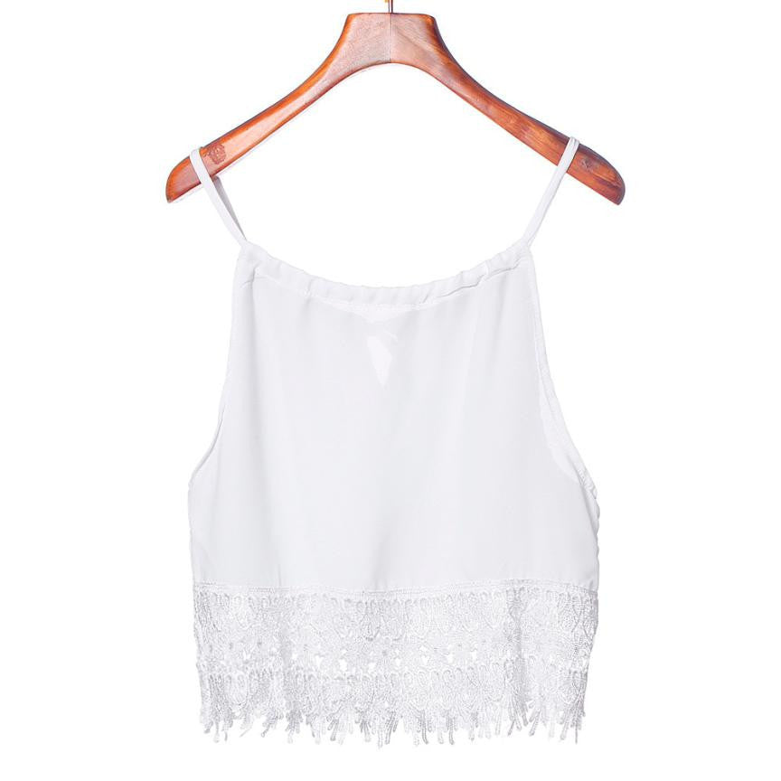 Stylish Famous Brand White Cropped Women Knitted Loose Crop Tops Casual Strap Knitting Cotton Casual Tank Tops - CelebritystyleFashion.com.au online clothing shop australia
