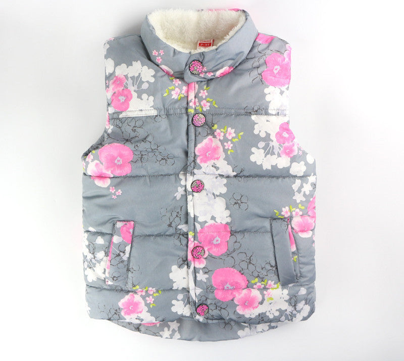 Autumn Girls Outerwear Floral Baby Girls Vest Baby Outerwear European And American Style Outerwear & Coats Princess Girls Vest - CelebritystyleFashion.com.au online clothing shop australia