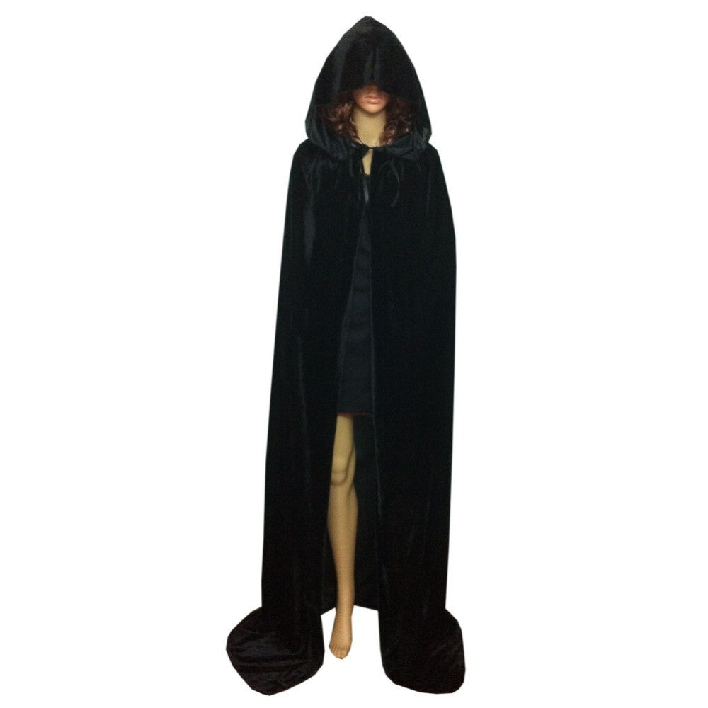 Cloak Velvet Hooded Cape Medieval Renaissance Costume Xmas Vampire Fancy Dress - CelebritystyleFashion.com.au online clothing shop australia