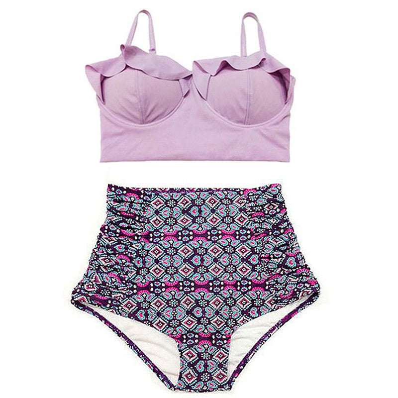 TQSKK New Bikinis Women Swimsuit High Waist Bathing Suit Plus Size Swimwear Push Up Bikini Set Vintage Retro Beach Wear XXL - CelebritystyleFashion.com.au online clothing shop australia