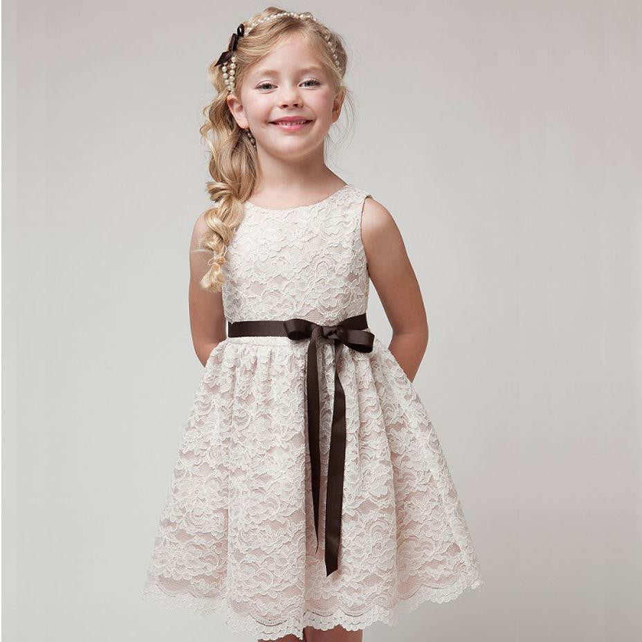 children clothes girls beautiful lace dress quality white baby girls dress teenager kids dress for age 2-12 - CelebritystyleFashion.com.au online clothing shop australia