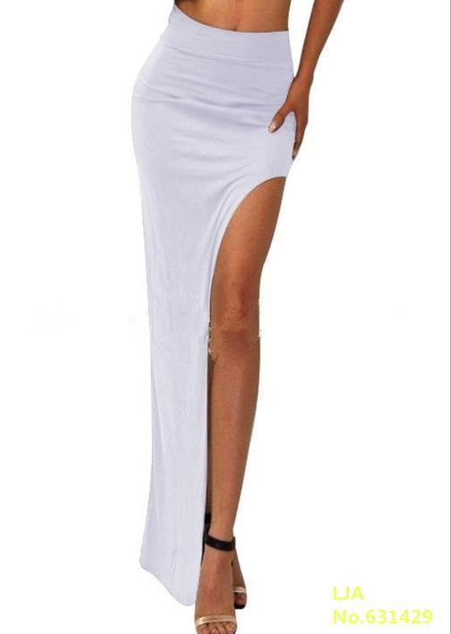 Fashion Charming Sexy Women Lady Long Skirts Open Side Split Skirt Long Maxi Skirt Black - CelebritystyleFashion.com.au online clothing shop australia