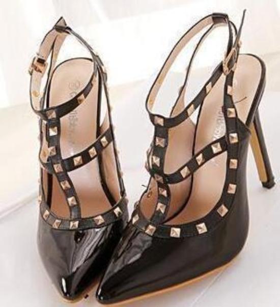 Women Pumps Ladies Sexy Pointed Toe High Heels Fashion Buckle Studded Stiletto High Heel Sandals Shoes - CelebritystyleFashion.com.au online clothing shop australia