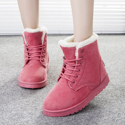 Women Boots Warm Winter Snow Boots Fashion Platform Ankle Boots For Women Shoes Black Botas Femininas - CelebritystyleFashion.com.au online clothing shop australia