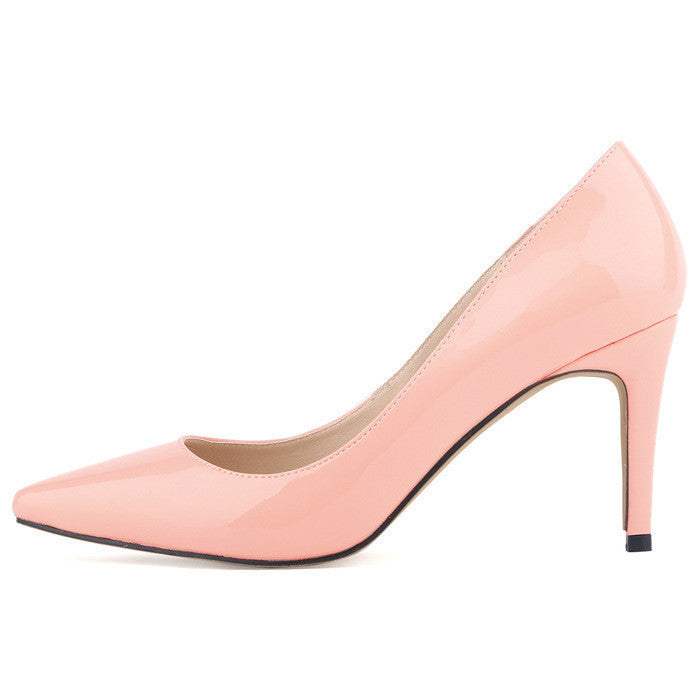 Spring summer New fashion star pointed toe solid high heels shoes nightclub women's pumps thin heels slip on shoes size 35-42 - CelebritystyleFashion.com.au online clothing shop australia