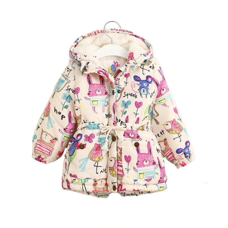 Next Winter Kids Jackets & Coats Girls Graffiti Parkas Hooded Baby Girl Warm Outerwear Cartoon Animal Children's Jacket - CelebritystyleFashion.com.au online clothing shop australia