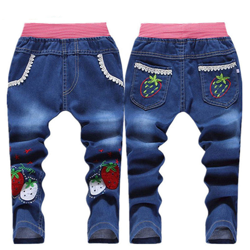 Kids Jeans Elastic Waist Straight Cartoon Jeans Denim Long Pant Retail Boy Jeans 12 Types WB114 - CelebritystyleFashion.com.au online clothing shop australia