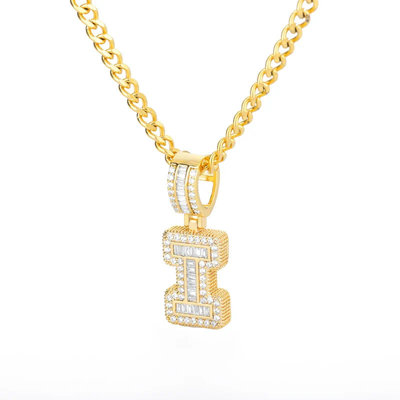 Cubic Zirconia Letters A-Z Pendant Necklaces Iced Out Rock Candy Style Initial Charms Necklace Fantastic Jewelry Gift-Dollar Bargains Online Shopping Australia