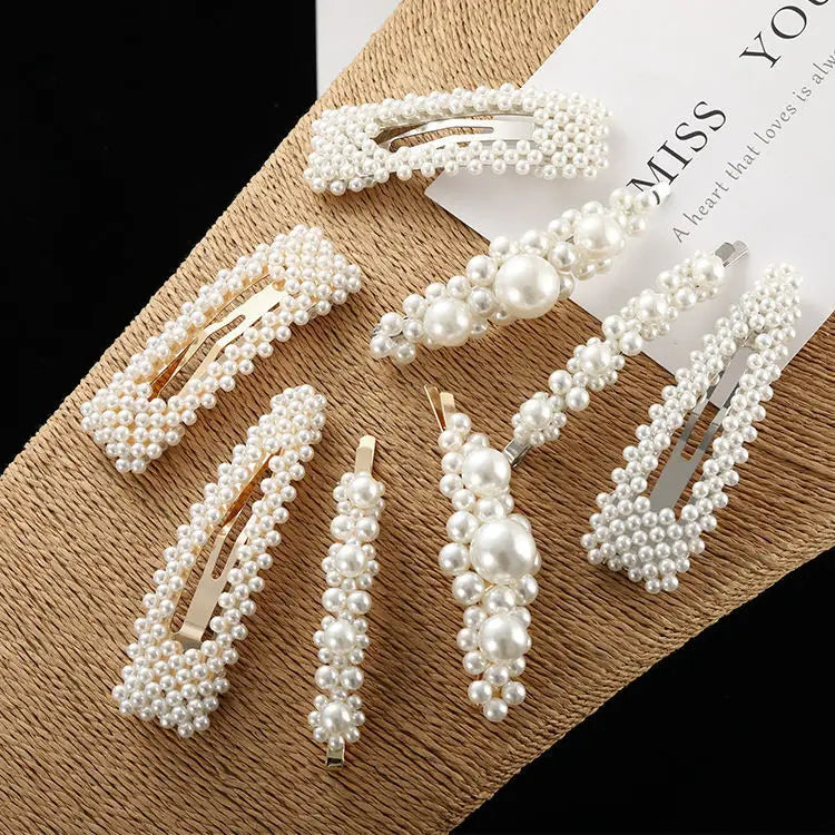 Pearl Hair Clips For Women Korean Women Hairpins Girl Geometric Hair Barrettes Fashion Hairgrip Hair Accessories
