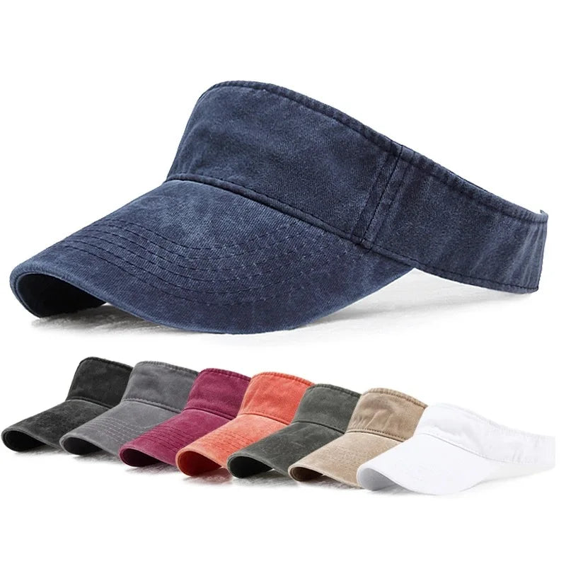 Visors Denim Women Summer Outdoor Sport Sun Baseball Cap Hat for Golf Hiking Tennis Running Man Sunscreen Cap