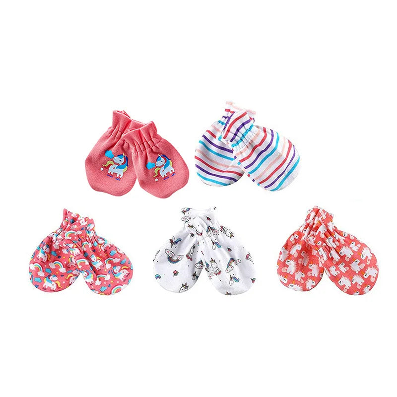 Newborn Baby Hat and Mittens Girl Boy Cap Comfy Infant Hat & Gloves Cotton Toddler Baby Accessorise For 0-6M-Dollar Bargains Online Shopping Australia