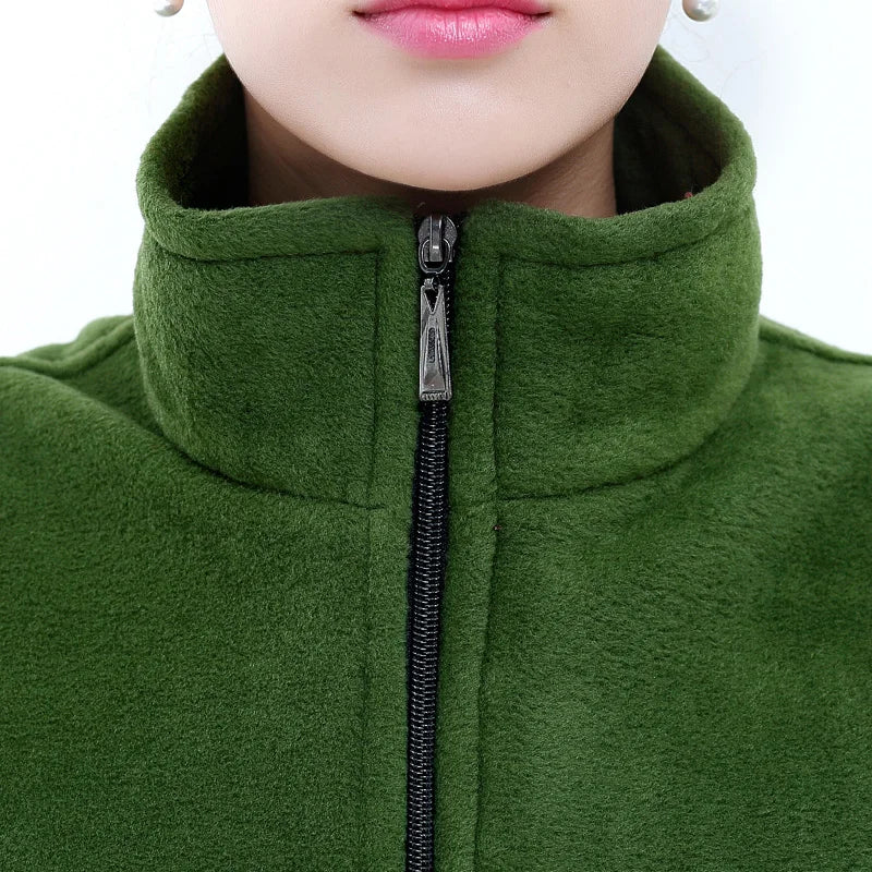 Plus Size Autumn Women Polar Fleece Fabric Vest Large Sleeveless Jacket Fashion Zipper Women's Leisure gilet-Dollar Bargains Online Shopping Australia