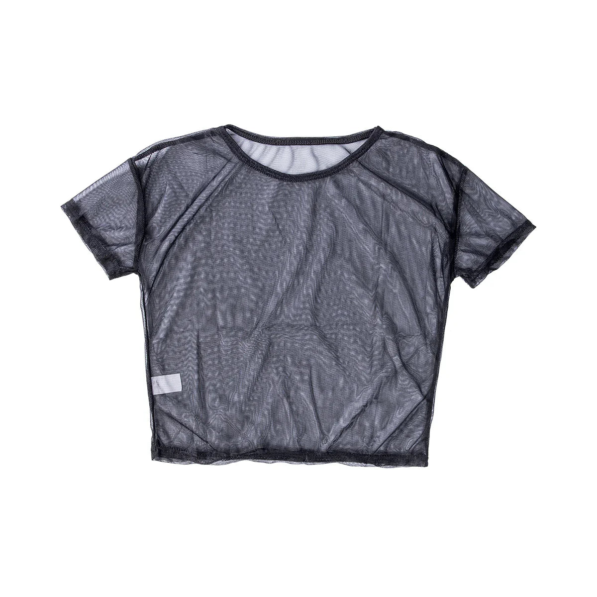 Sexy See Through T Shirt Women Sheer Mesh Fish Net Short Sleeve O Neck Crop Top T-Shirt Summer Lady Clubwear-Dollar Bargains Online Shopping Australia