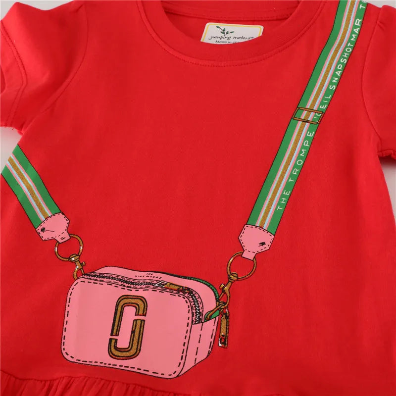 Girls Dresses Bag Print Hot Selling Baby Summer Frocks Cotton Clothes Frocks Party Birthday-Dollar Bargains Online Shopping Australia
