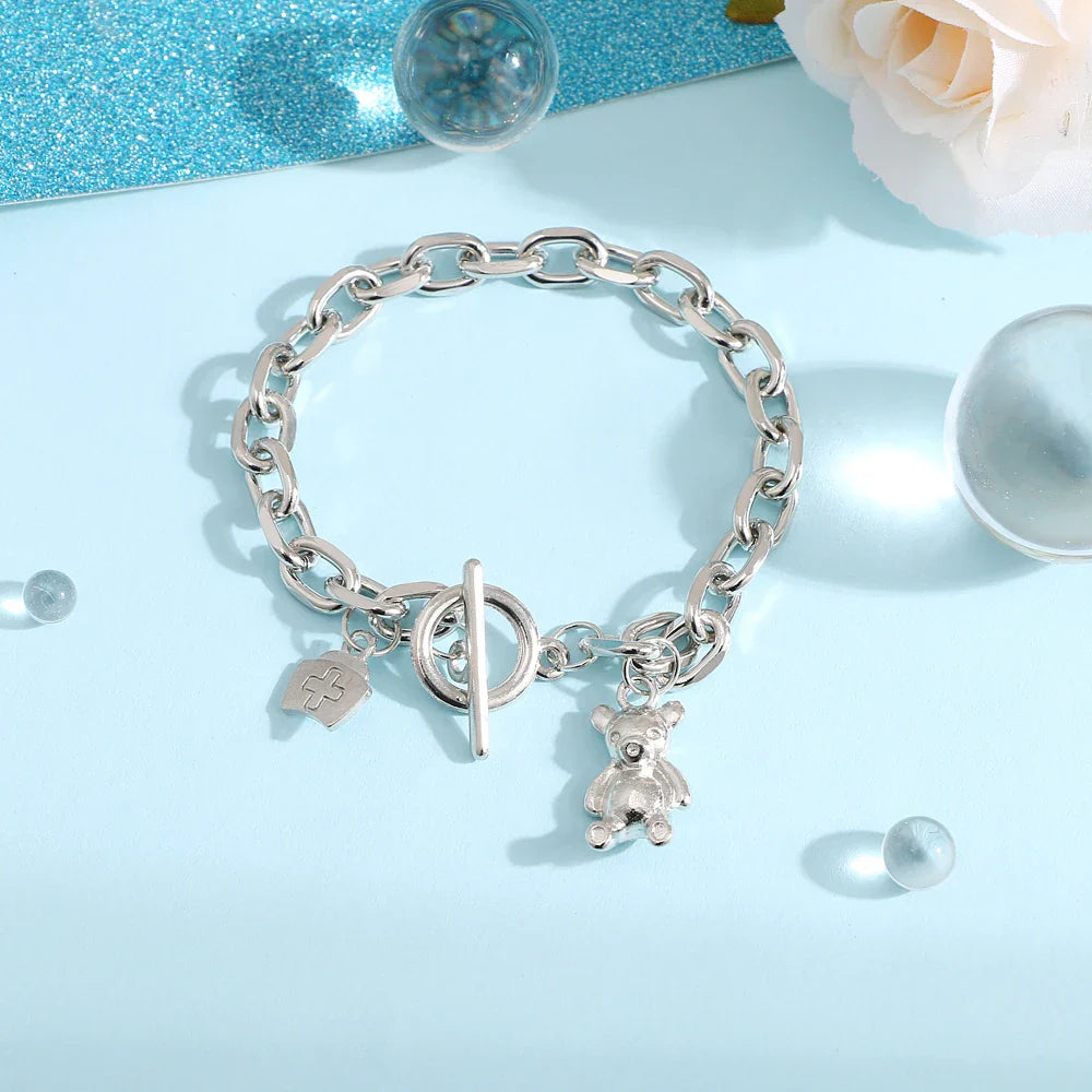 FNIO Bohemian Bracelets for Women Fashion Multilayer Beaded Chain Bracelets Set Charm Bracelet Bangles Jewelry Punk-Dollar Bargains Online Shopping Australia