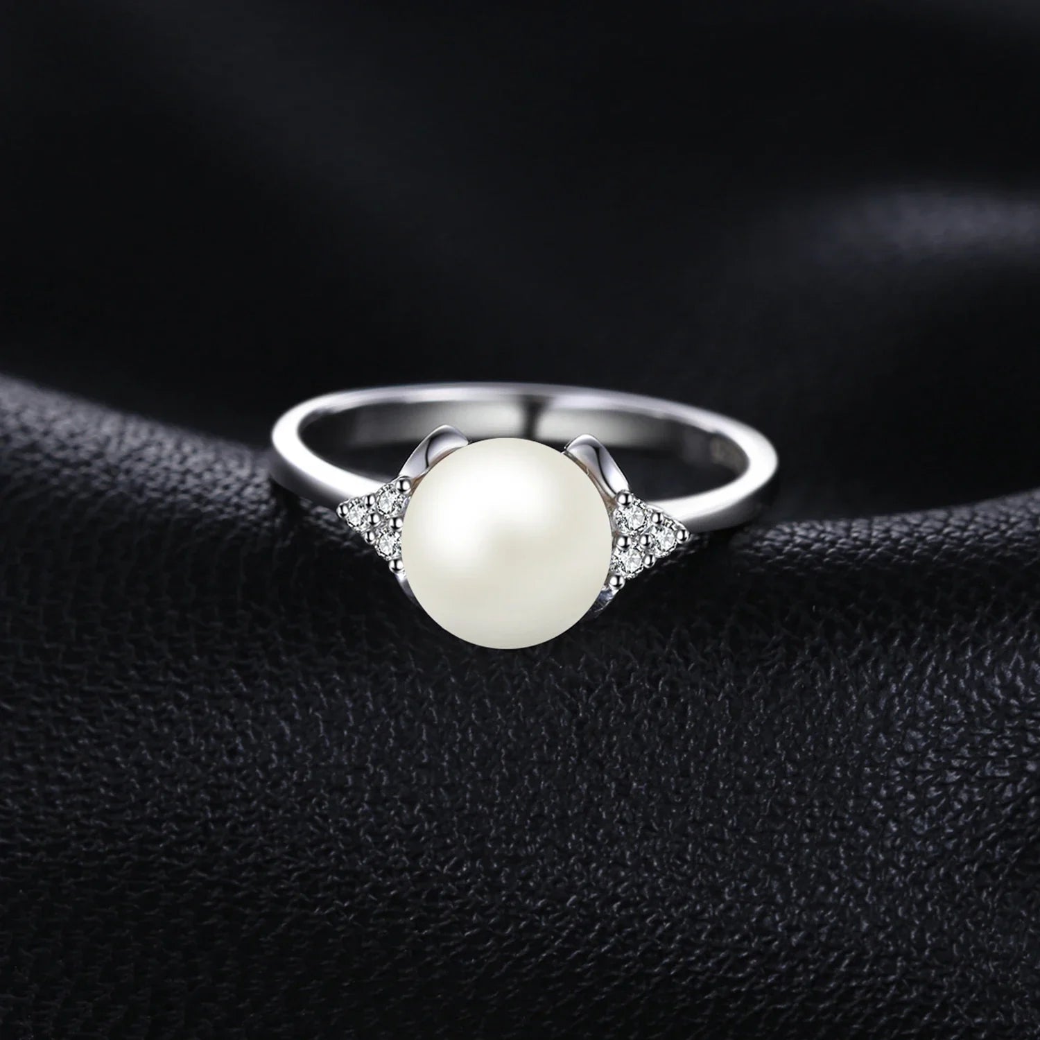 8mm Freshwater Cultured Pearl 925 Sterling Silver Rings for Women Engagement Trendy Ring Fashion Gift Fine Jewelry