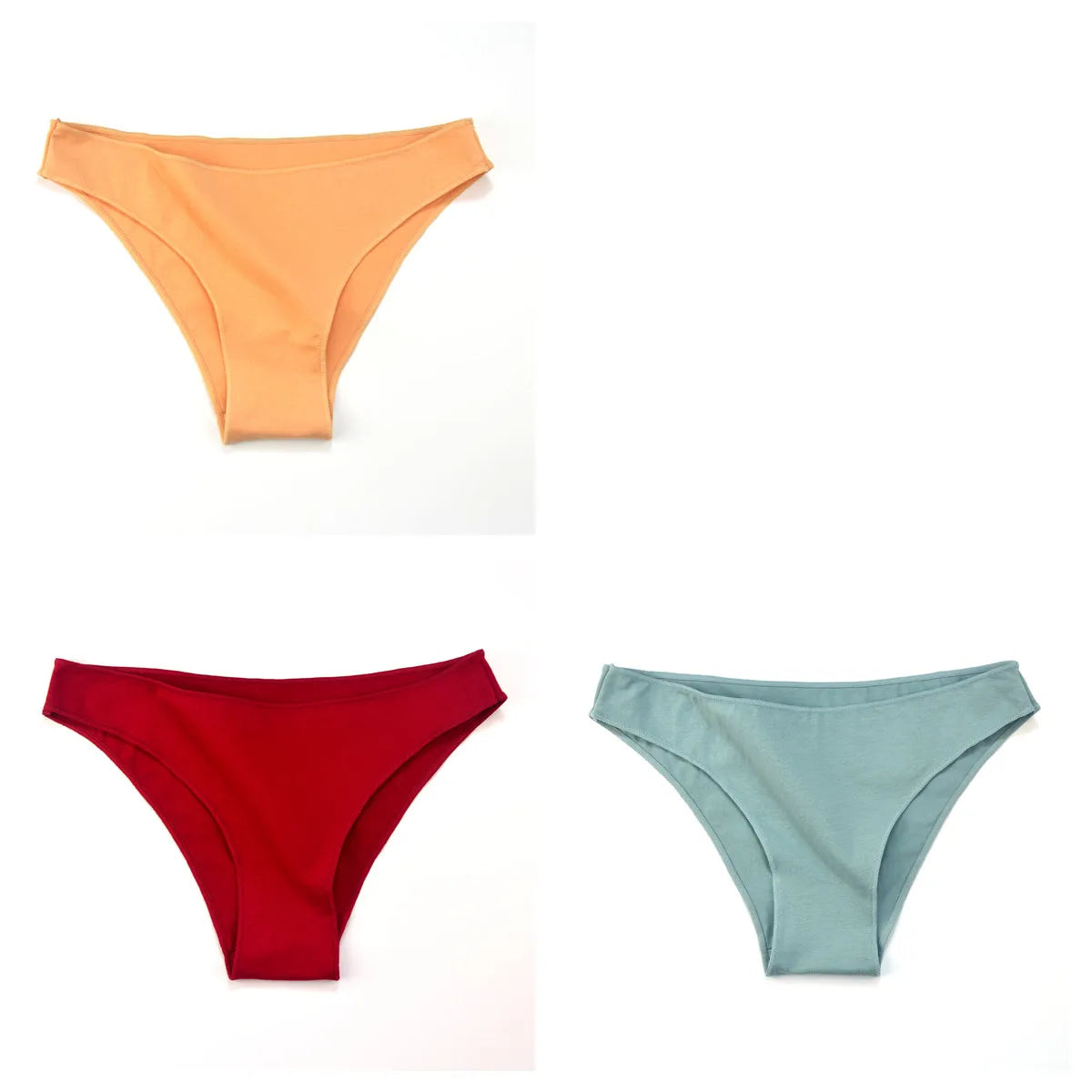 3Pcs Cotton Underwear Seamless Panties For Women Low Rise Briefs Female Solid Color Comfort Pantys Breathable Lingerie