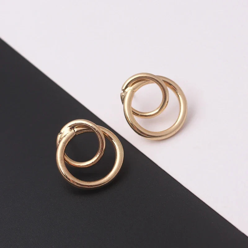Exaggerated Geometry Irregular Metal Dangle Earrings Spiral Twist Knot Round Smooth Brincos Jewelry-Dollar Bargains Online Shopping Australia