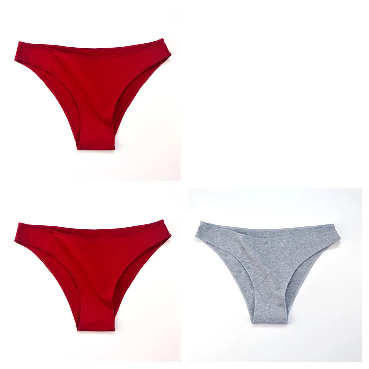 3Pcs Cotton Underwear Seamless Panties For Women Low Rise Briefs Female Solid Color Comfort Pantys Breathable Lingerie