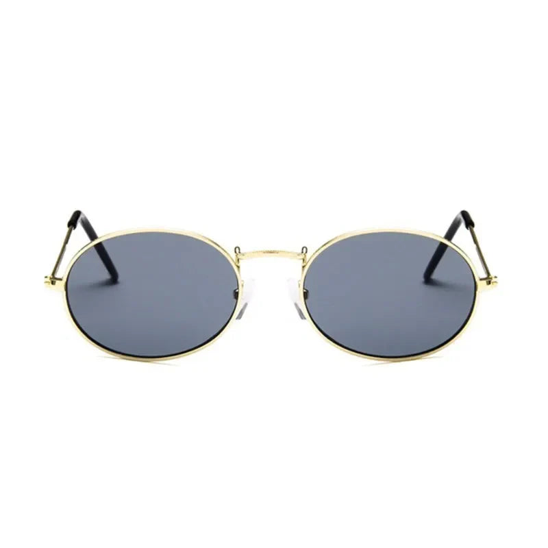 Small Oval Mirror Sunglasses Woman Pink Luxury Brand Designer Eyewear Shades Ladies Alloy Black Sun Glasses Female UV400-Dollar Bargains Online Shopping Australia