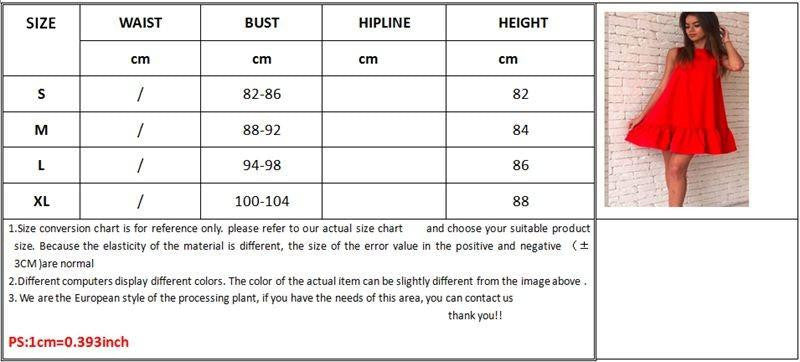 Women Dresses Autumn Summer Sleeveless Round Neck Casual Plus Size Beach Ruffle Dresses