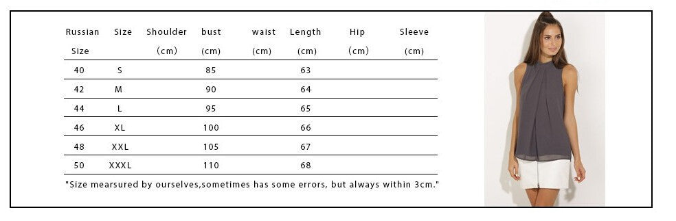 Online discount shop Australia - Chiffon Sleeveless Blouse Women Tops Plus Size Causal Blouses Chic Elegant Lady Shirts Tops