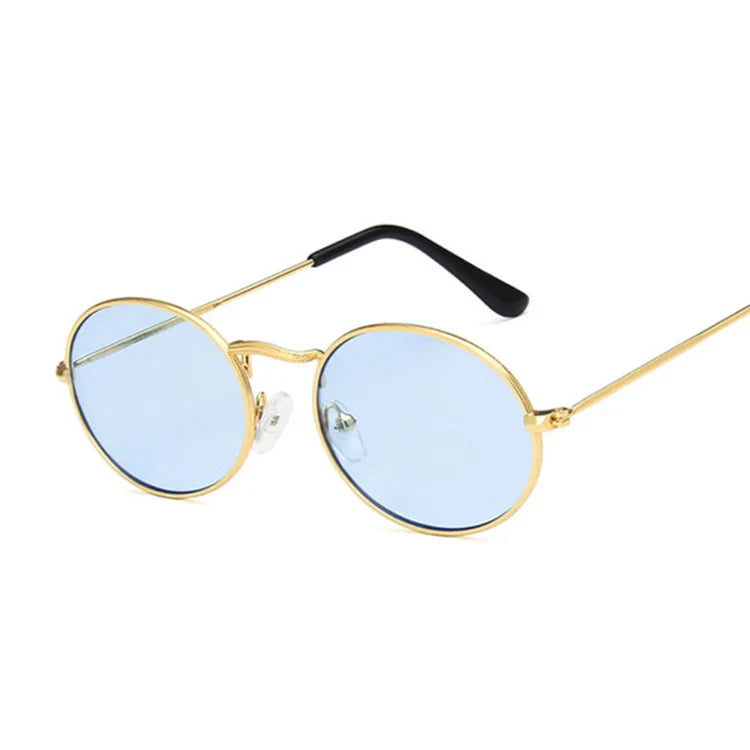 Small Oval Mirror Sunglasses Woman Pink Luxury Brand Designer Eyewear Shades Ladies Alloy Black Sun Glasses Female UV400-Dollar Bargains Online Shopping Australia