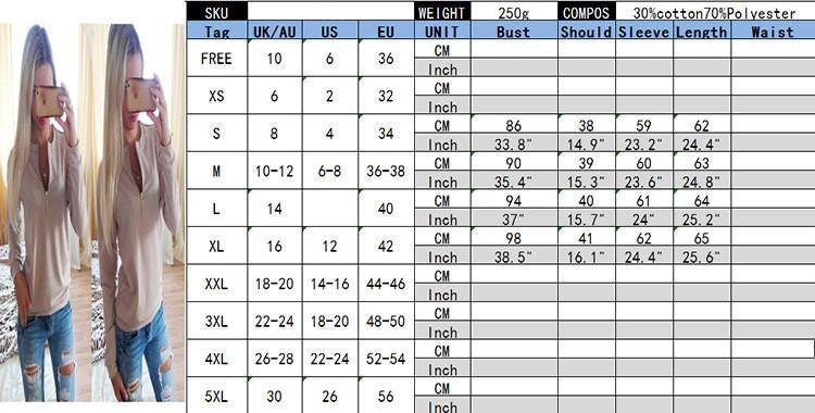 Online discount shop Australia - Casual Ladies V-Neck Long Sleeve Hoodies Women Jumper Pullover Tops Outwear Clothing