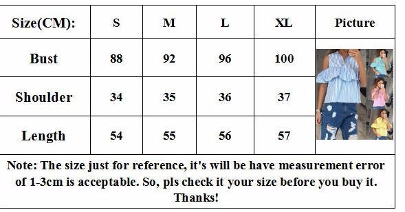 Online discount shop Australia - Elegant Sexy Ruffles Off Shoulder Top Women Blouse Shirts Blue White Stripe Female Cool Blouses Casual