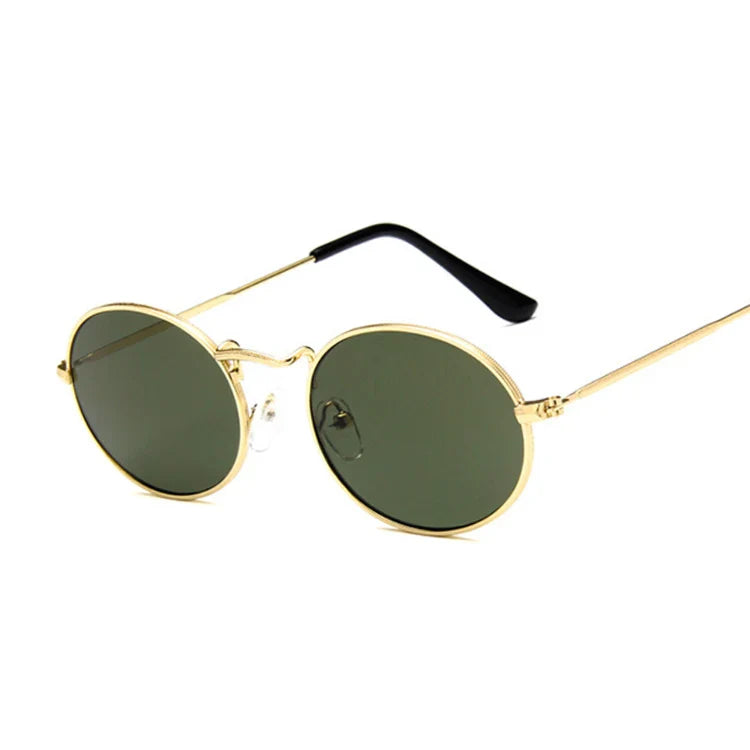 Small Oval Mirror Sunglasses Woman Pink Luxury Brand Designer Eyewear Shades Ladies Alloy Black Sun Glasses Female UV400-Dollar Bargains Online Shopping Australia
